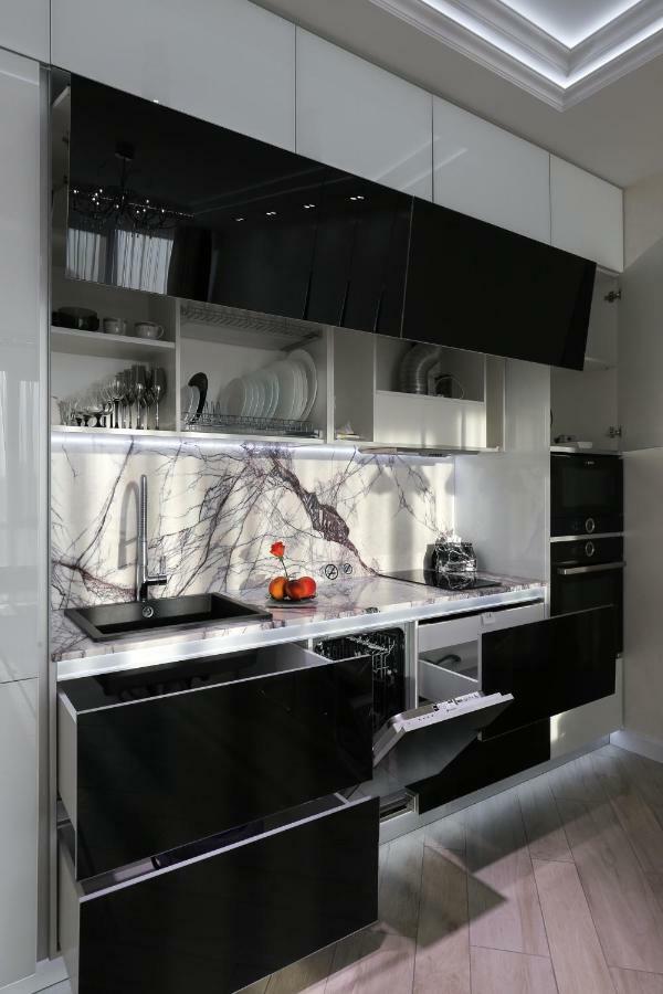 Black&White Apartment In Smart Plaza Kiev Dış mekan fotoğraf